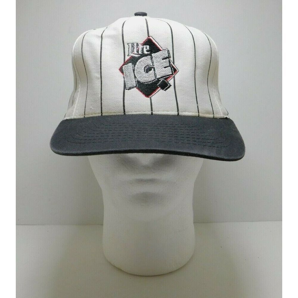 Lite Ice Beer Double Strapback Vintage‎ Hat Cap Pinstripe